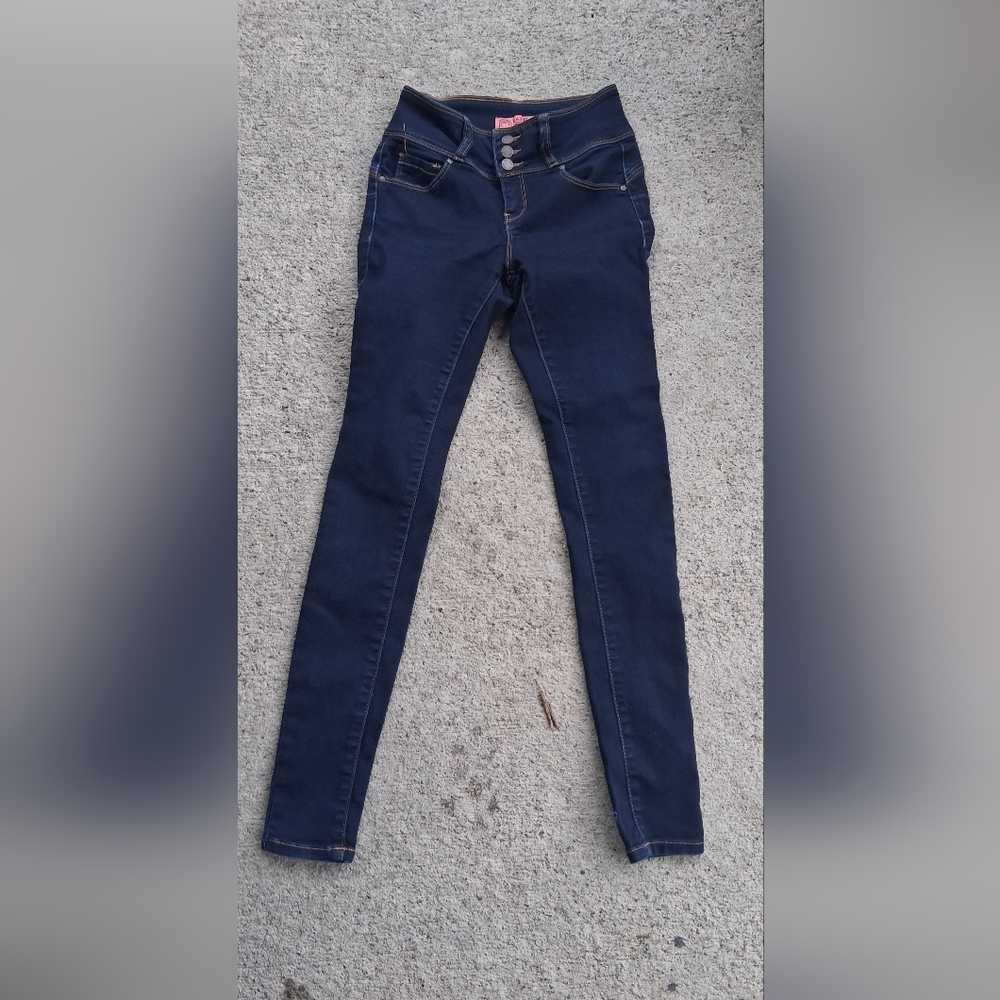 Wax Jean Dark Blue Skinny Jeans for Women